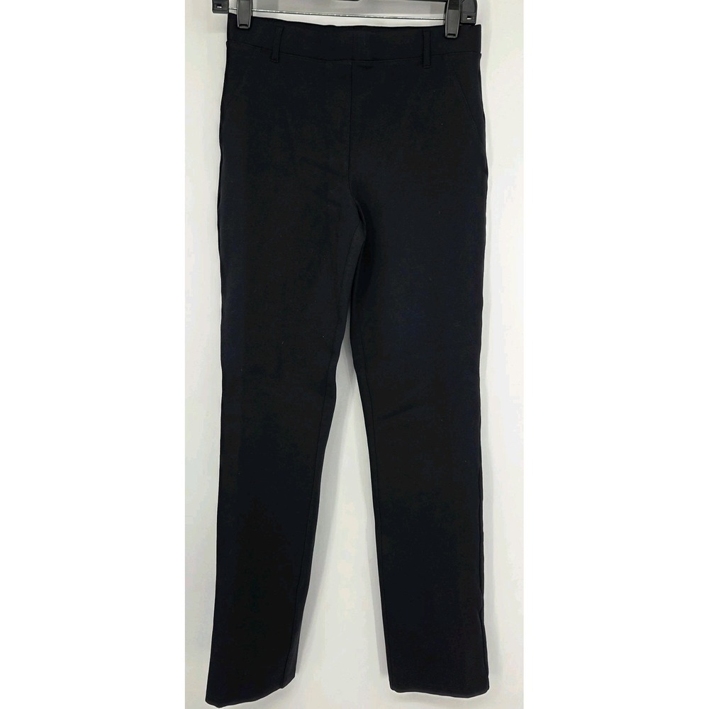 Quince Ultra-Stretch Pants Small Navy Ponte Straight Leg Pull On 28x30